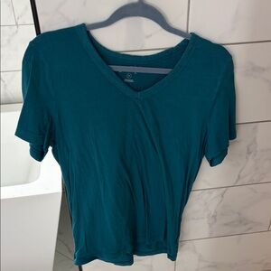 Universal Thread Teal Short Sleeve V-Neck Top
